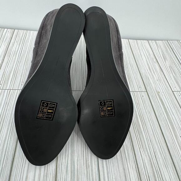 Dolce Vita gray suede leather wedge Chelsea pull on ankle boots 8.5 NEW - Picture 9 of 9